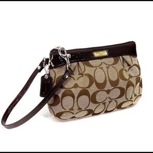 Classic Brown Coach Wristlet and Wallet (NWT)